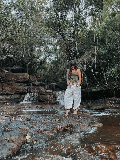 Calça Hindu Ganesha - Linho Cru