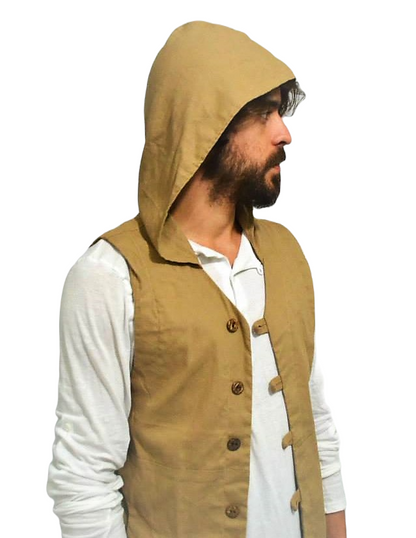 Samurai Vest - Beige Linen