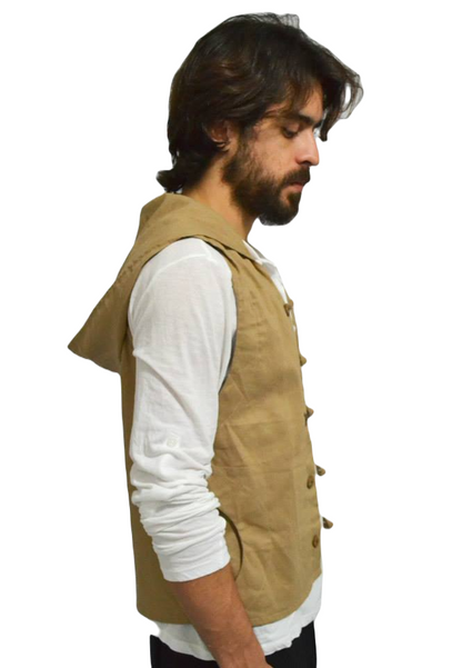 Samurai Vest - Beige Linen