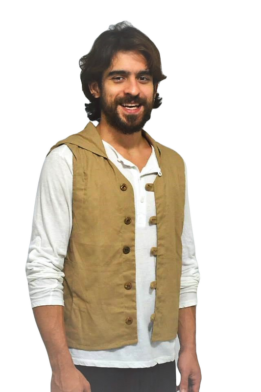 Samurai Vest - Beige Linen